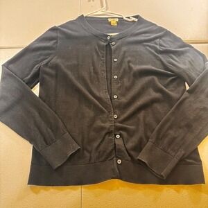 Black Button-Up Women's Sweater